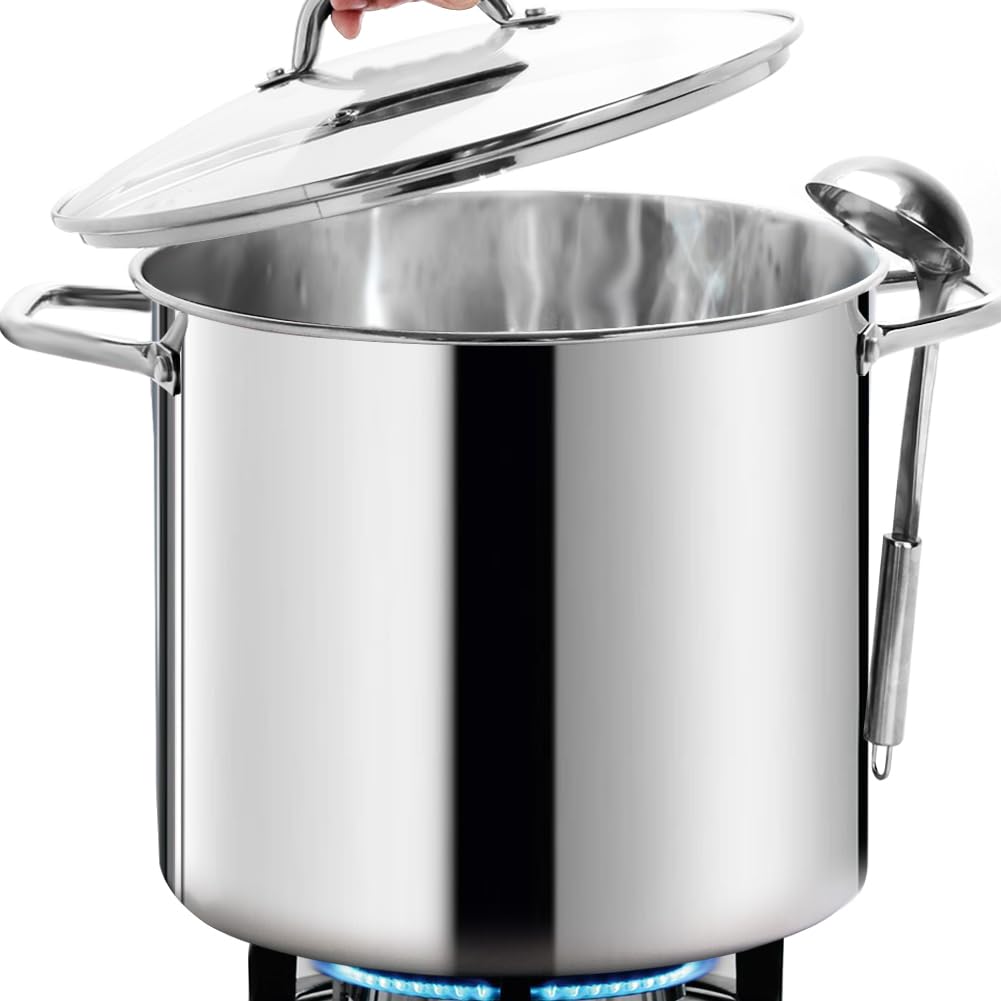 24 Quart Stainless Steel Stockpot with Lid A72799