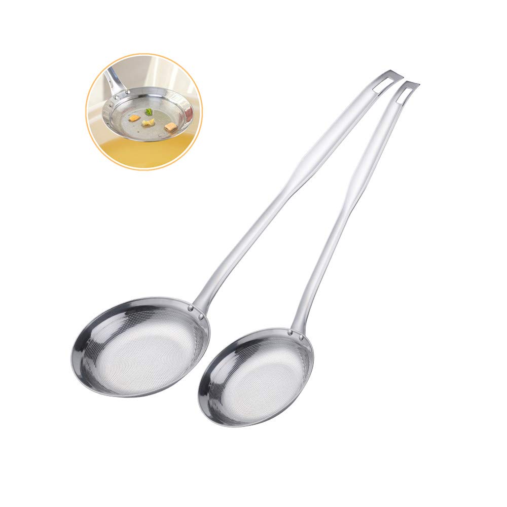 Set of 2 Fine Mesh Stainless Steel Strainers with Long Handle W559