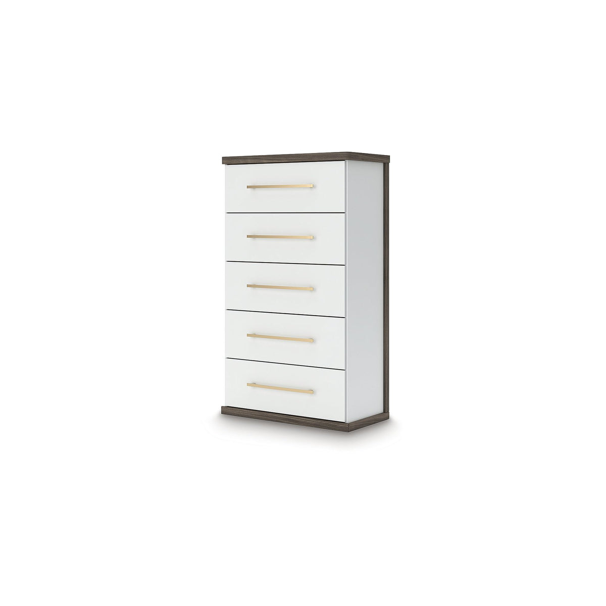 Contemporary 5-Drawer Chest with Walnut Finish E4729