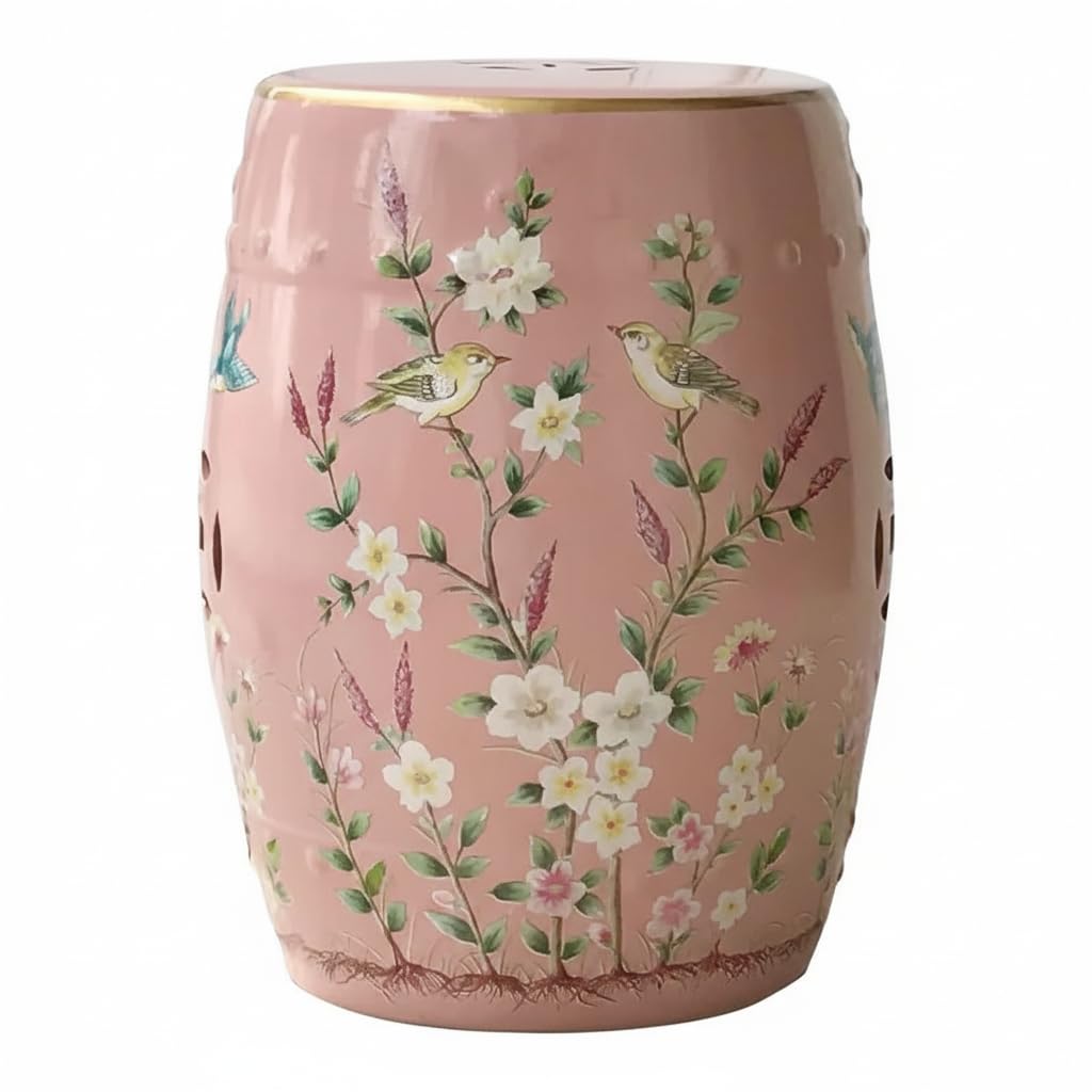 Hand-Painted Ceramic Garden Stool J78043