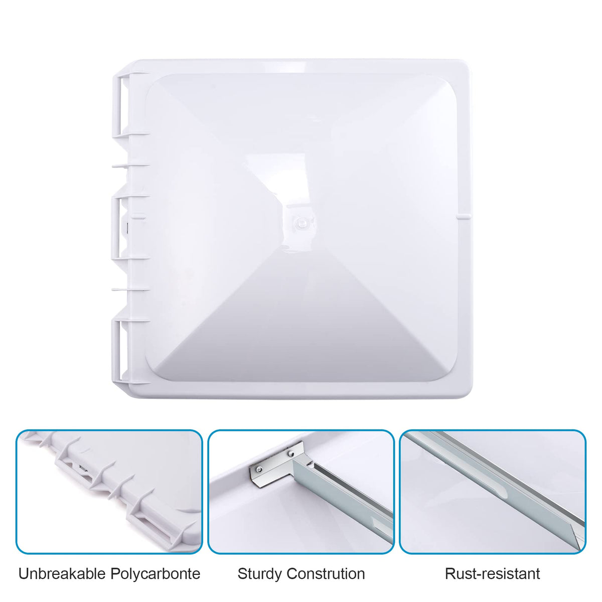 White 13 x13 inch RV Roof Vent Cover Replacement R84285