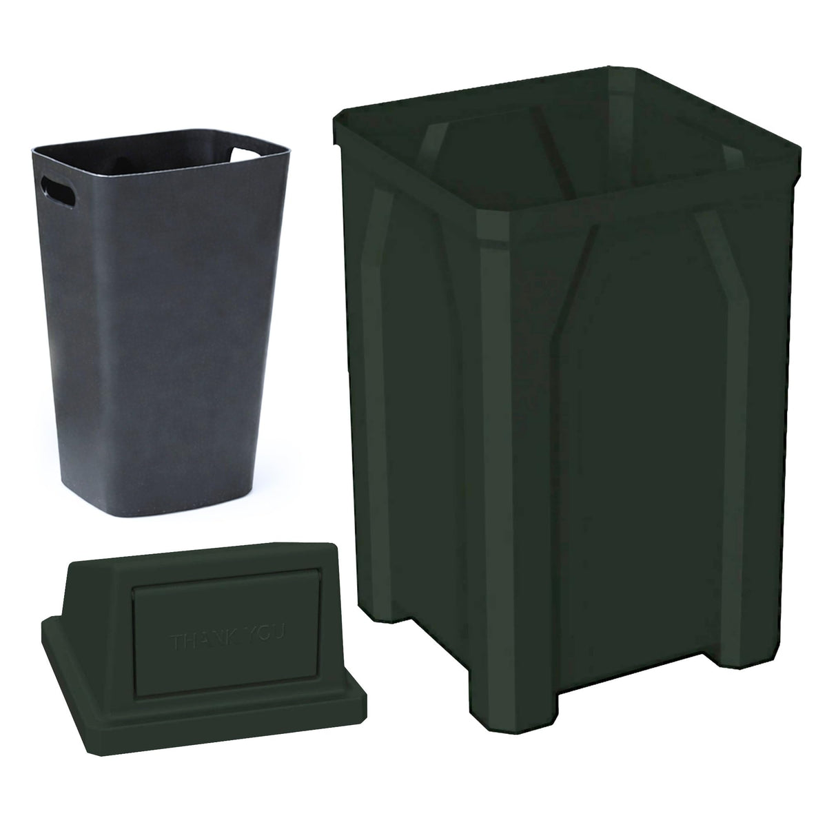 32 Gallon Outdoor Trash Can with Lid T512
