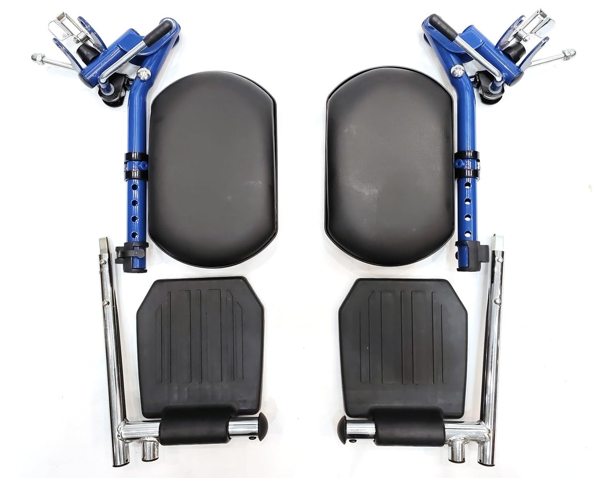 Blue Wheelchair Elevating Leg Rest with Padded Calf Pad P521908