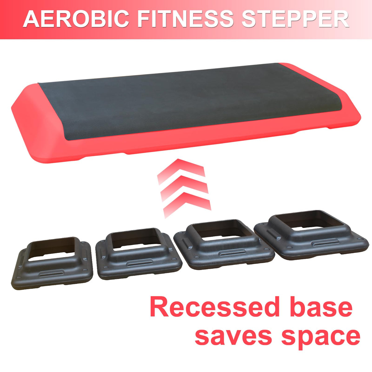 Height Adjustable Aerobic Step Platform with Risers Y8161
