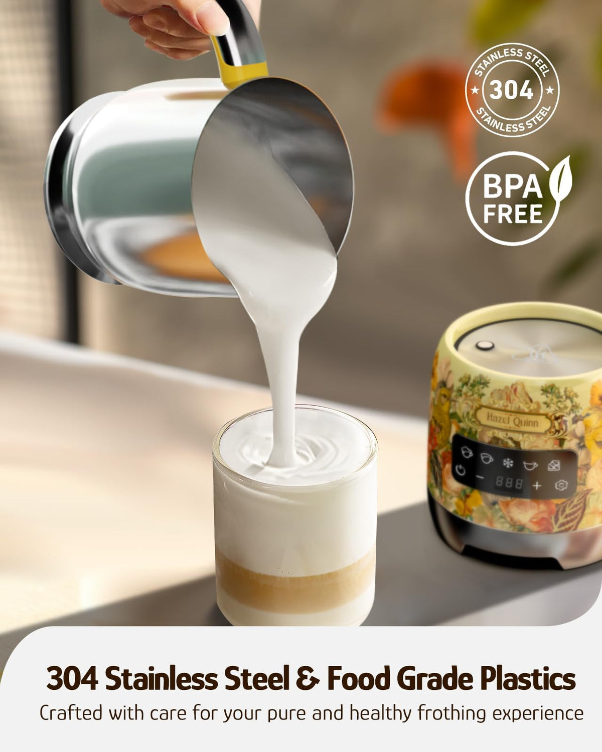 Electric Milk Frother & Steamer D68941