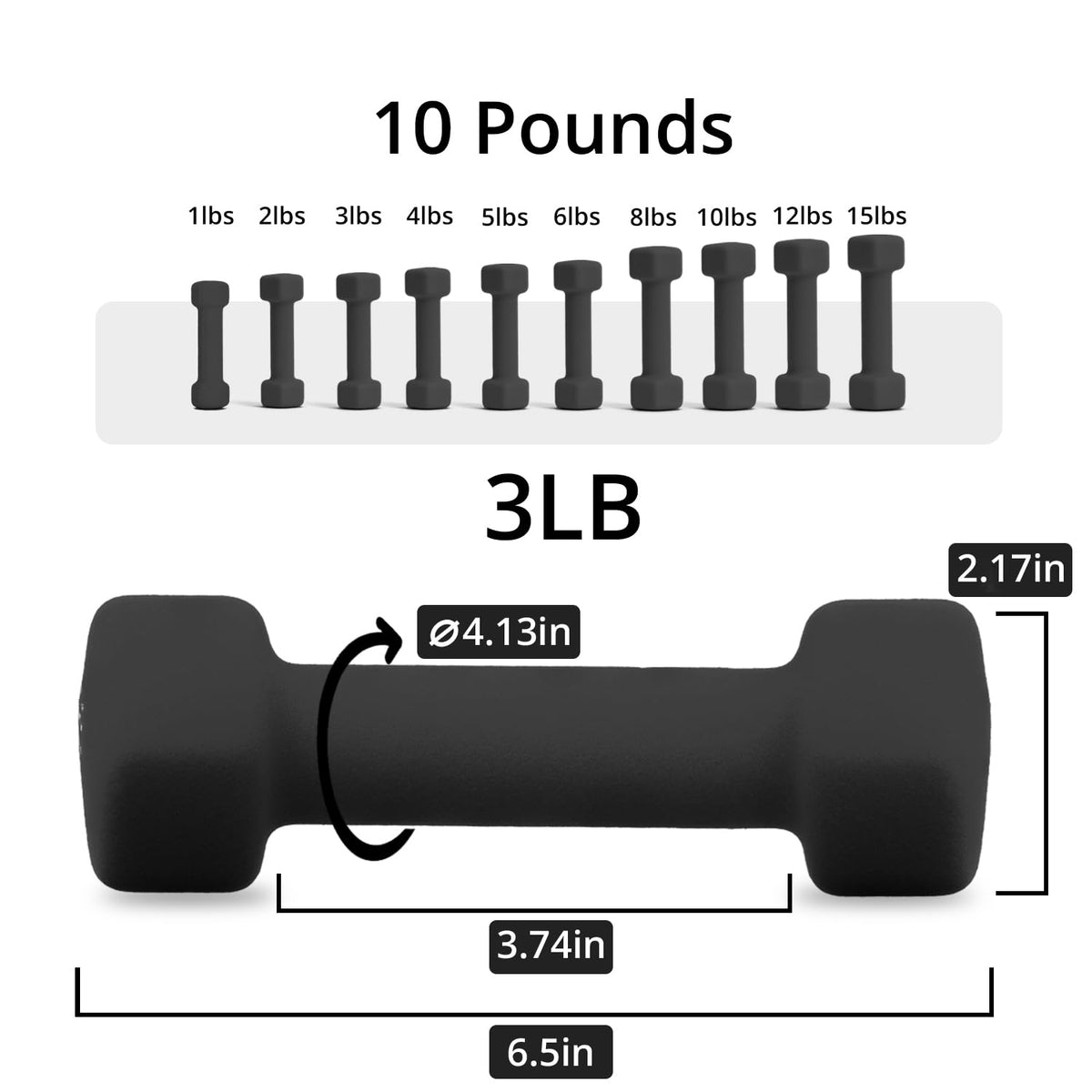 Neoprene Coated Hexagonal Dumbbells I209985