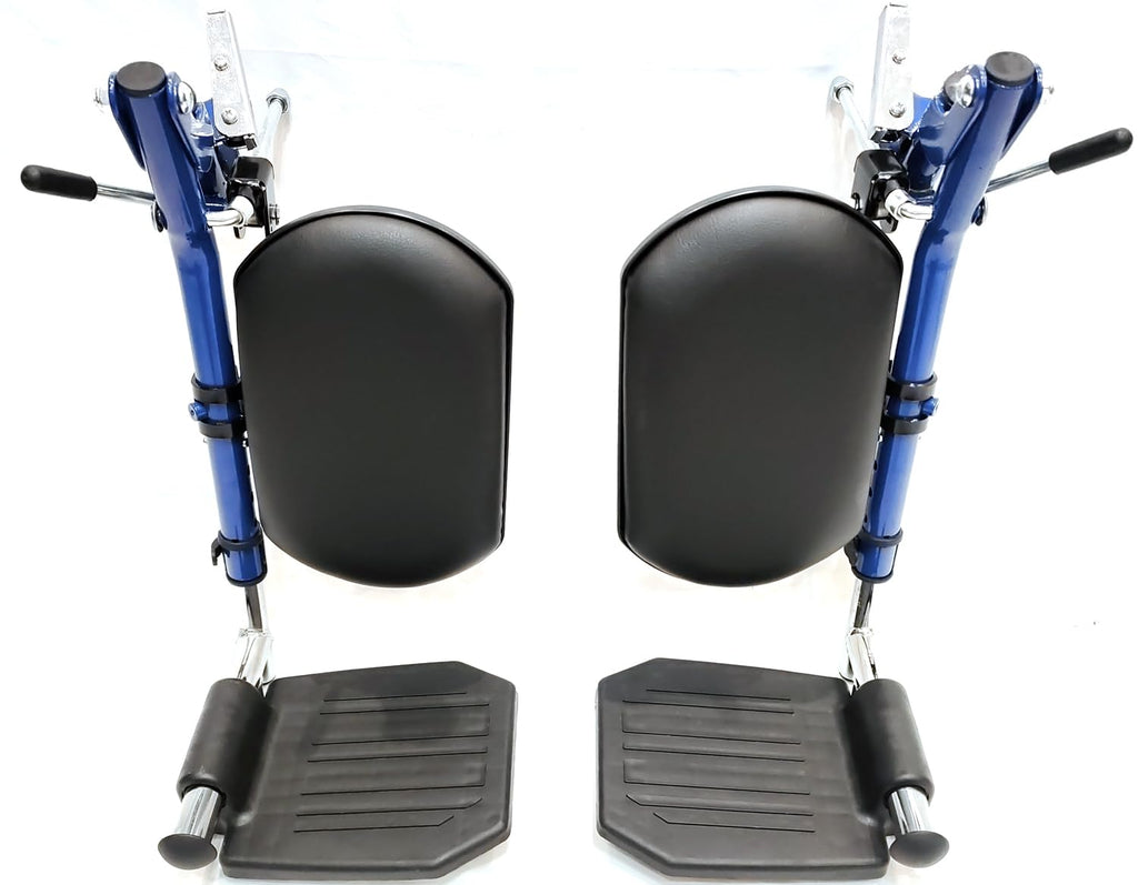 Blue Wheelchair Elevating Leg Rest with Padded Calf Pad P521908