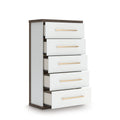 Contemporary 5-Drawer Chest with Walnut Finish E4729