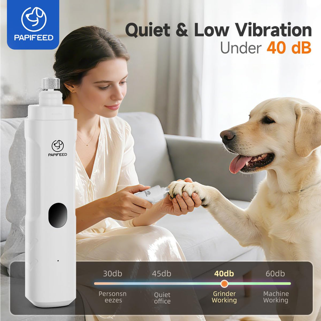 Ultra Quiet 3-Speed Rechargeable Dog Nail Grinder with LED Light L234111