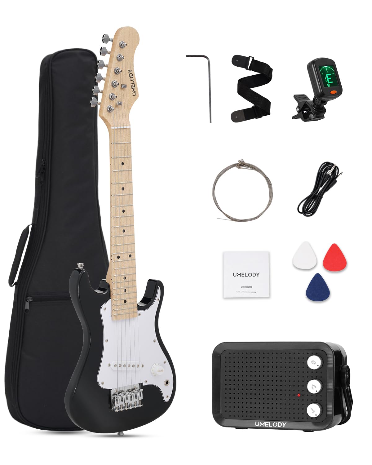 30 Inch Kids Electric Guitar Starter Kit with Amplifier and Accessories T2665