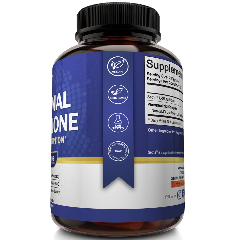 Liposomal Glutathione Supplement 700mg 60 Capsules O9383