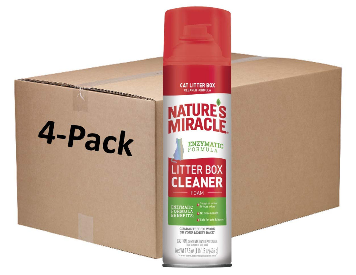 Cat Litter Box Cleaner Foam 17.5 oz 4 Pack Y543