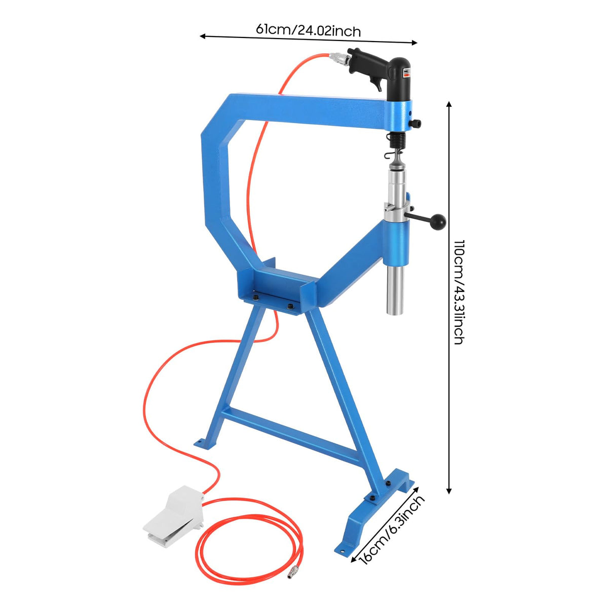 Pneumatic Planishing Hammer with Foot Pedal and Steel Stand S67222