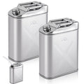 2 Pcs 5 Gallon Stainless Cooking Oil Storage Can with Lid G40005