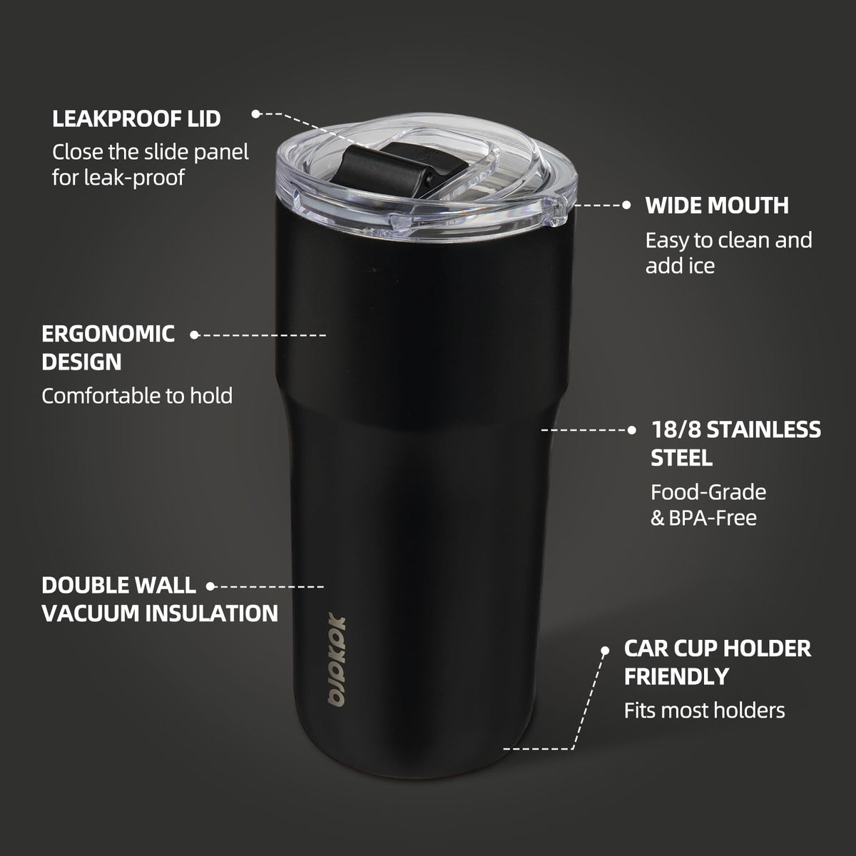 20oz Spill Proof Insulated Stainless Steel Tumbler G86201