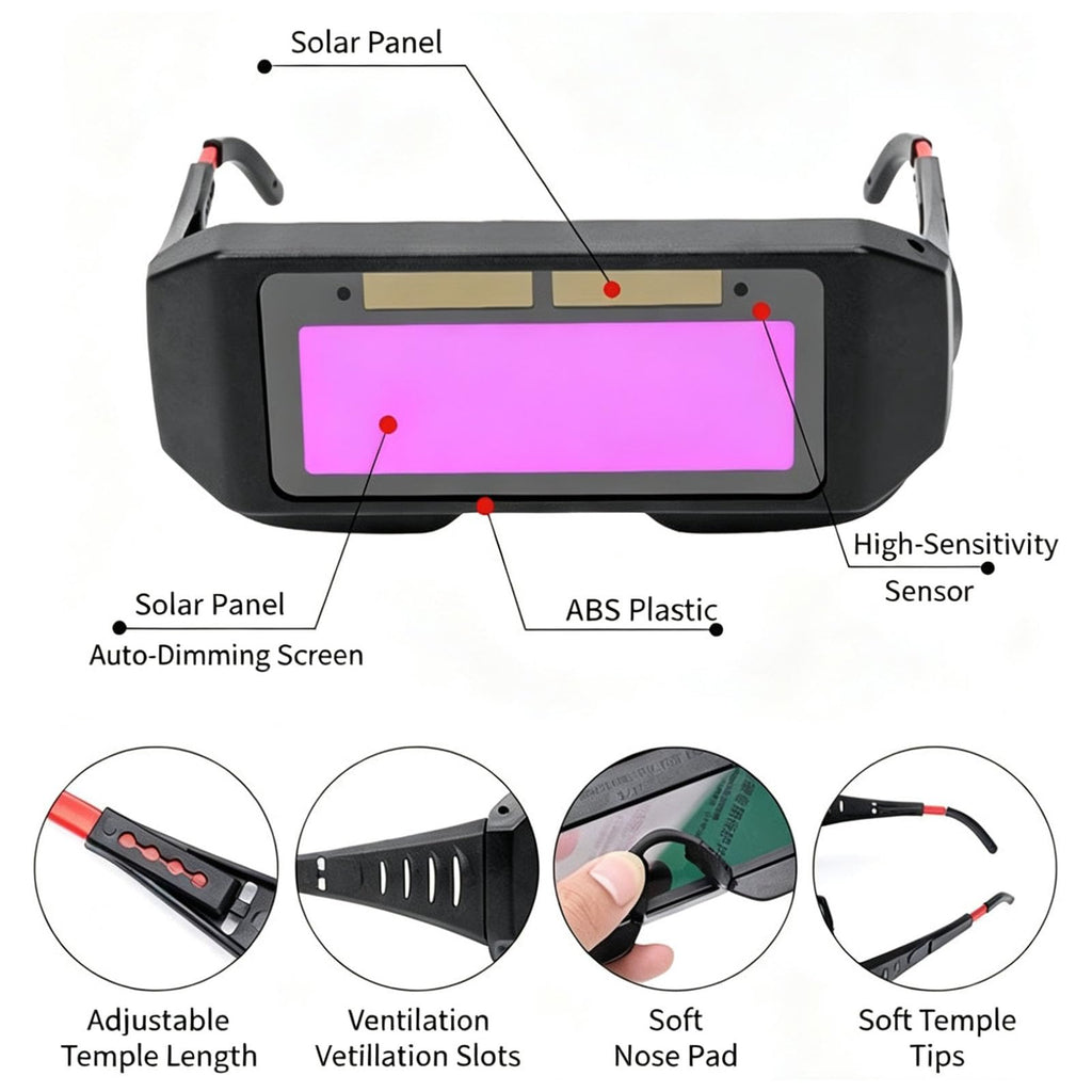 Auto Darkening Welding Glasses with Elastic Strap N303890