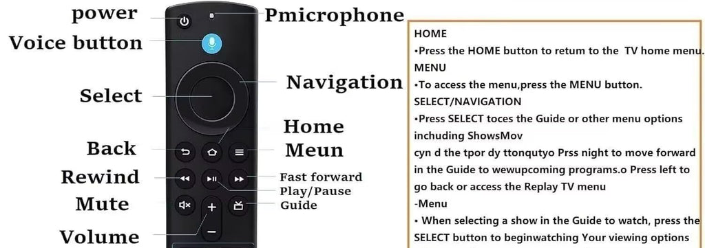 Replacement Remote Control V417743