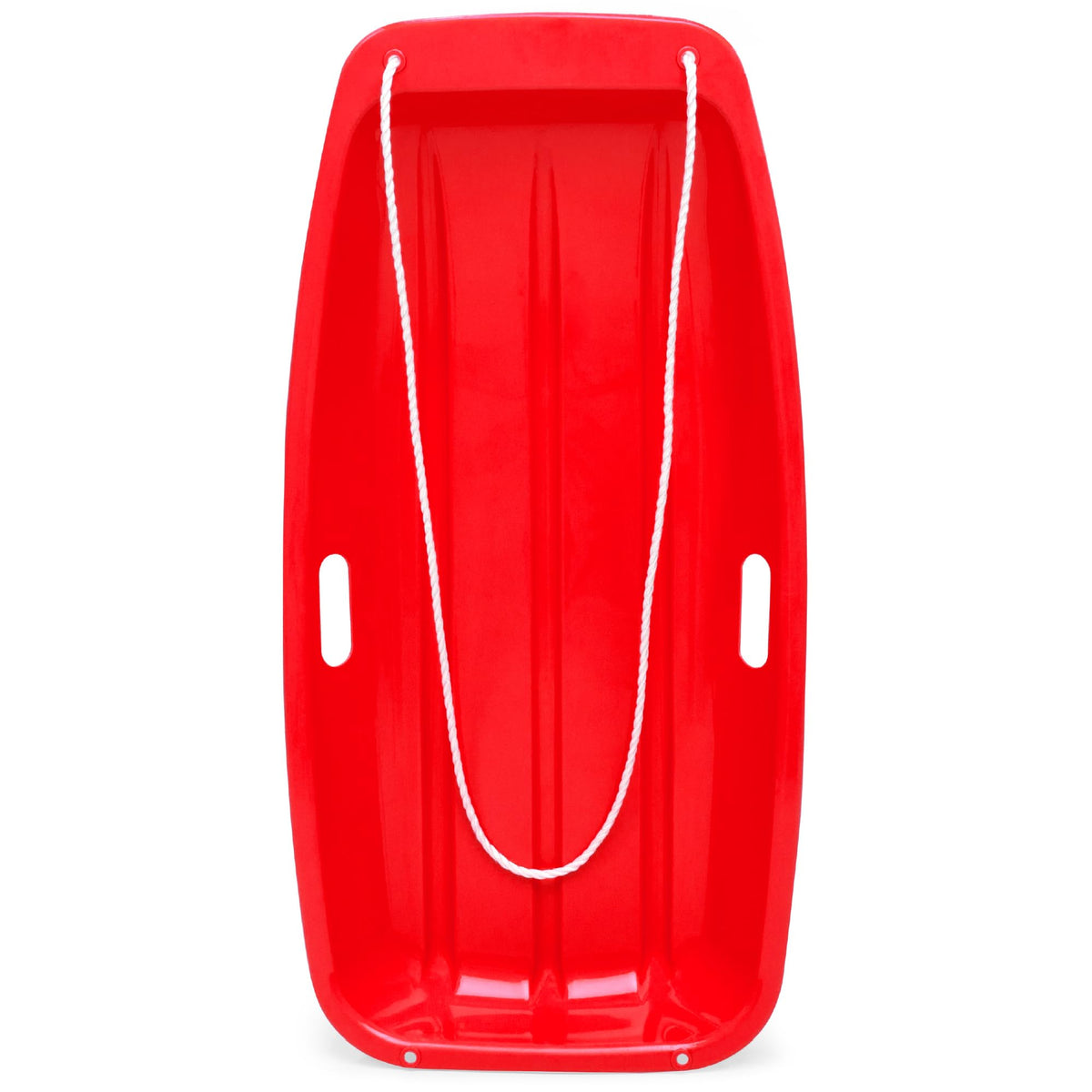 35in Kids Plastic Toboggan Snow Sled with Pull Rope R14595