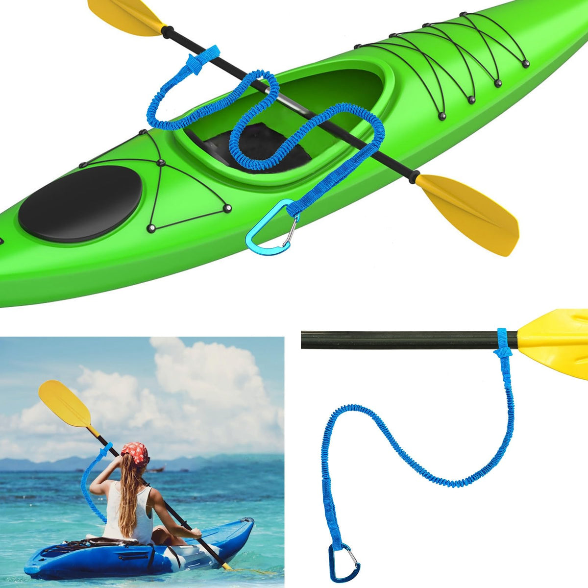 Kayak Paddle Leash 3-7 ft Stretchable Strap I5667