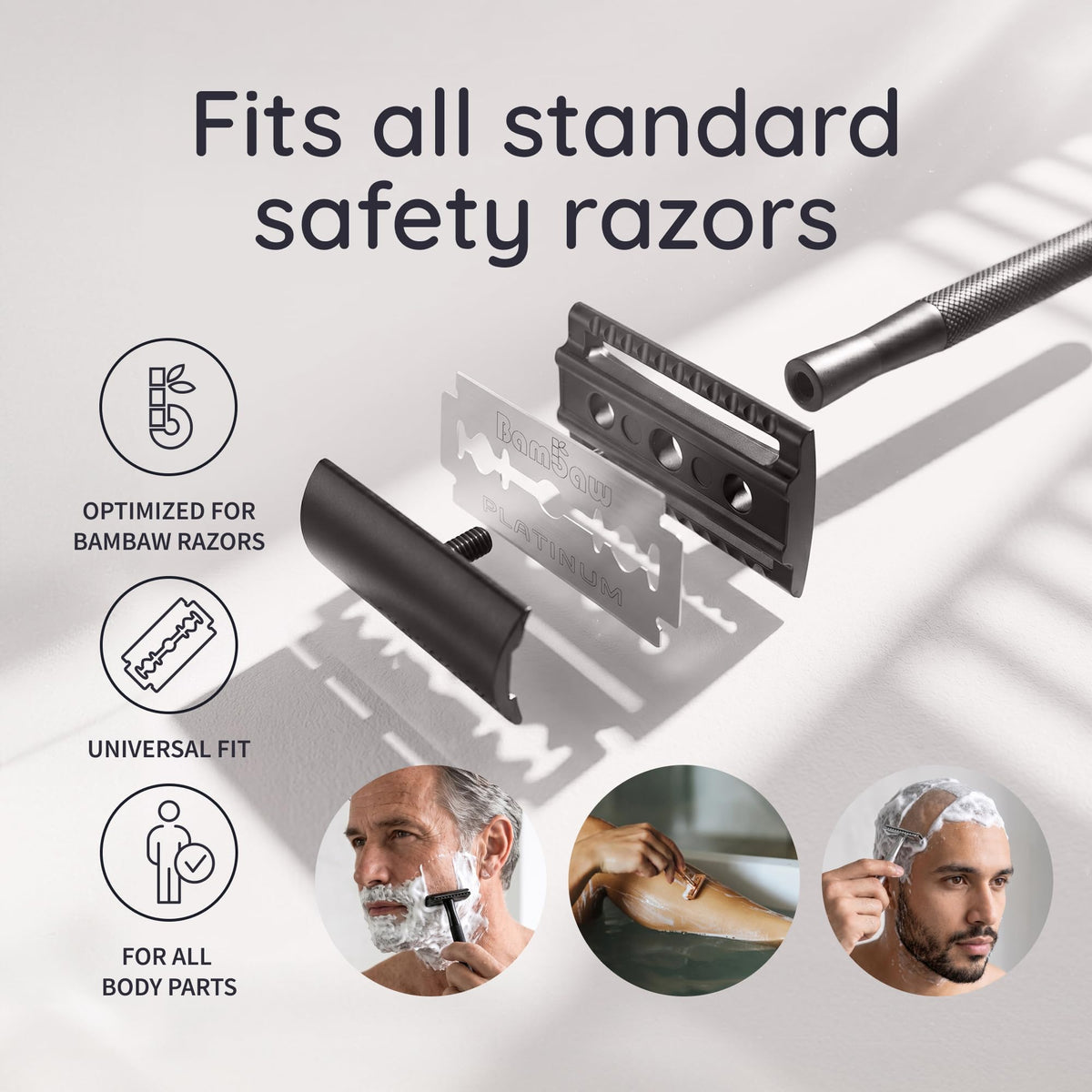 Double Edge Razor Blades 60 Pack Platinum Swedish Stainless Steel S831