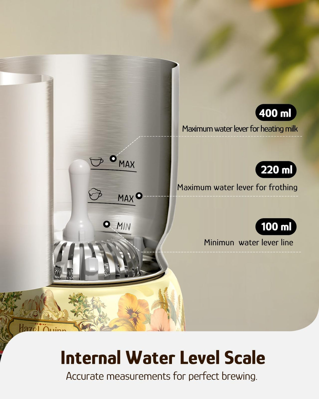 Electric Milk Frother & Steamer D68941