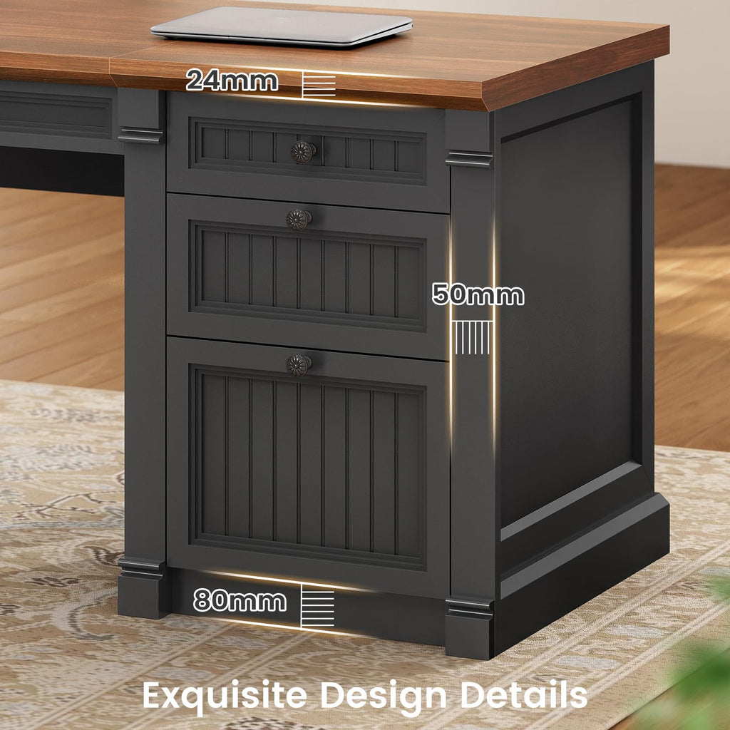 L Shaped Office Desk with 4 Drawers J48619