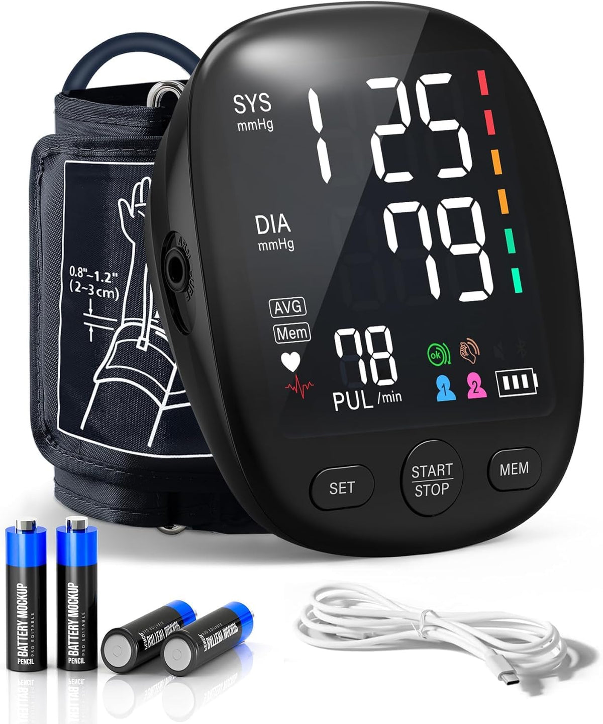 Upper Arm Blood Pressure Monitor with Dual User 240 Memory Sets B9720
