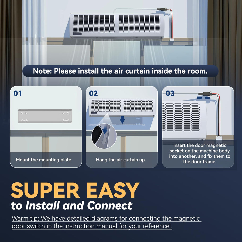 36'' Air Curtain with Remote Control 110V I3415