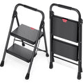 2-Step Folding Steel Step Stool with Handrail E428330