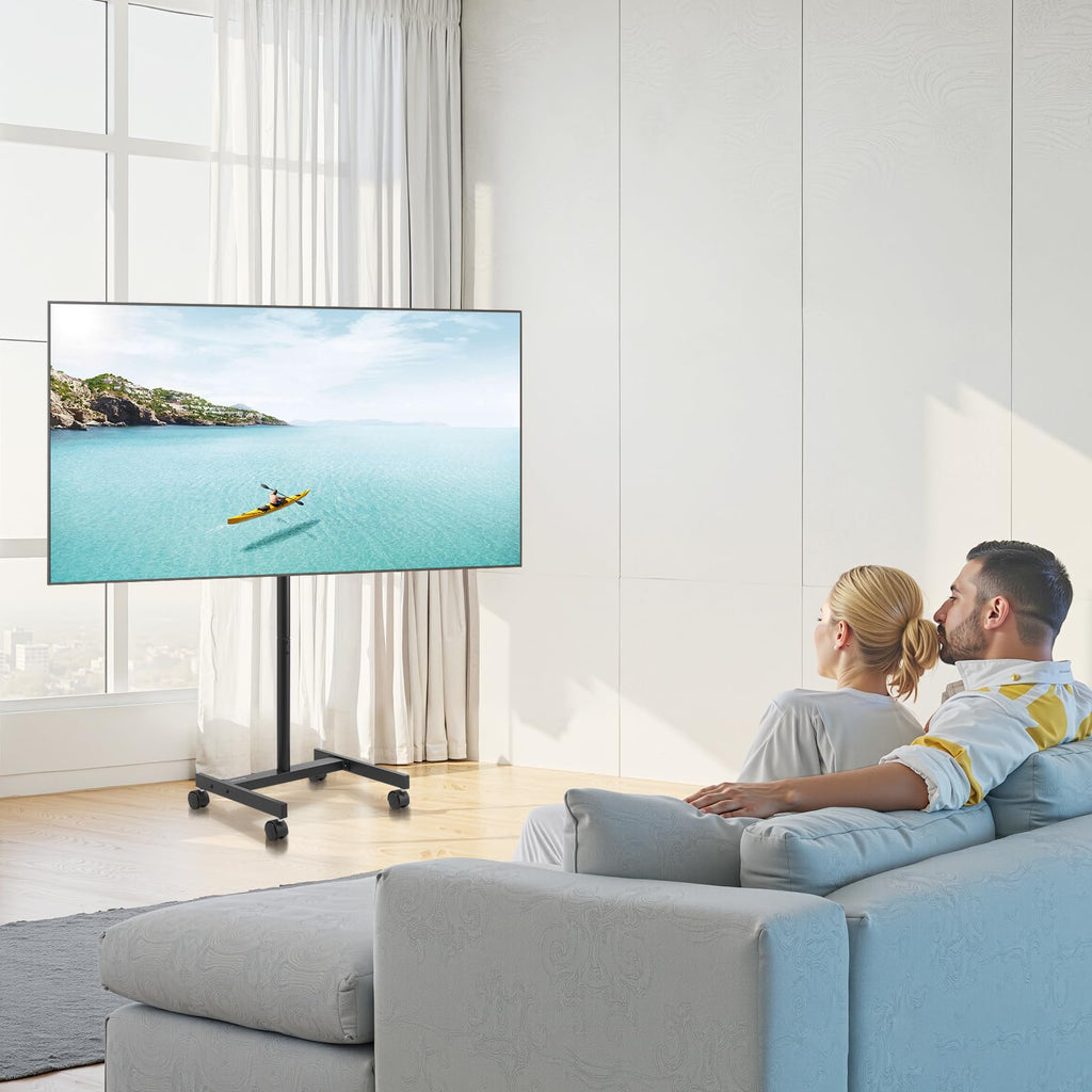 Rolling TV Stand for 17-55 Inch Screens with Wheels Z45437