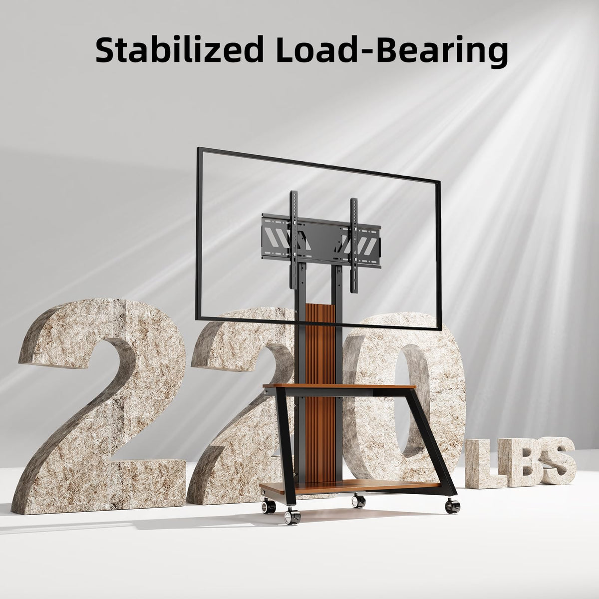 Heavy Duty Mobile TV Stand with Wheels V7962