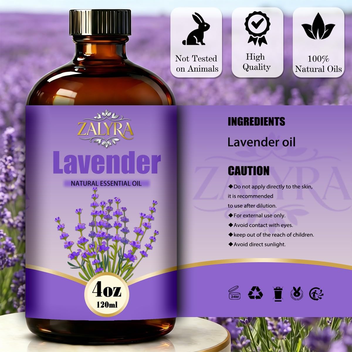 Gardenia & Lavender Essential Oil 4 Fl Oz + 0.33 Fl Oz E90115