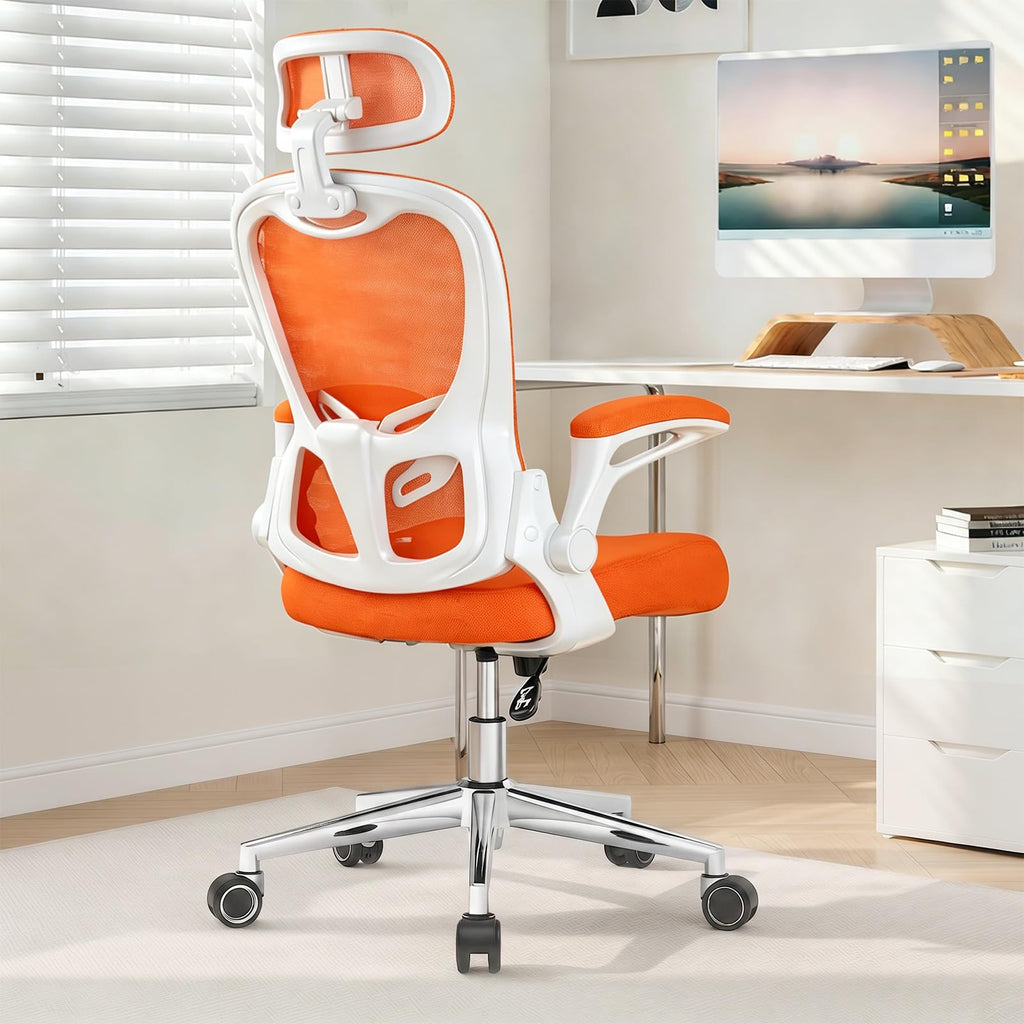 Ergonomic Breathable Mesh Office Chair with Flip-Up Arms C623