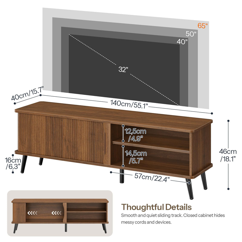 Mid Century Modern TV Stand with Storage Z198685