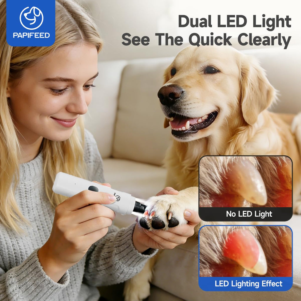 Ultra Quiet 3-Speed Rechargeable Dog Nail Grinder with LED Light L234111