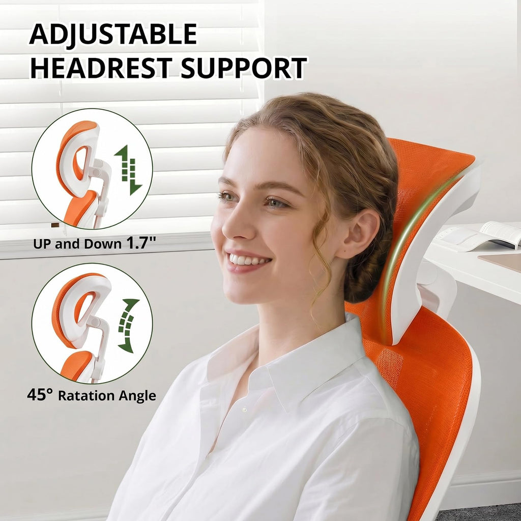Ergonomic Breathable Mesh Office Chair with Flip-Up Arms C623