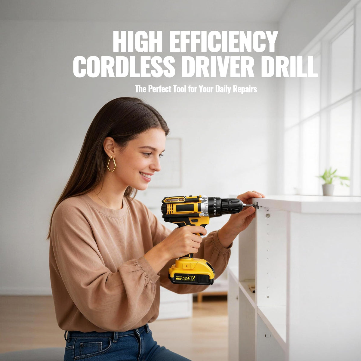 21V Cordless Drill Driver with 2 Batteries L572