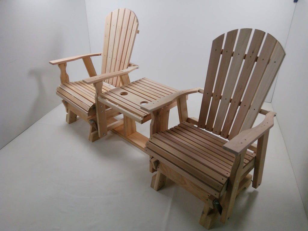 6 Foot Natural Cedar Settee Glider P7880