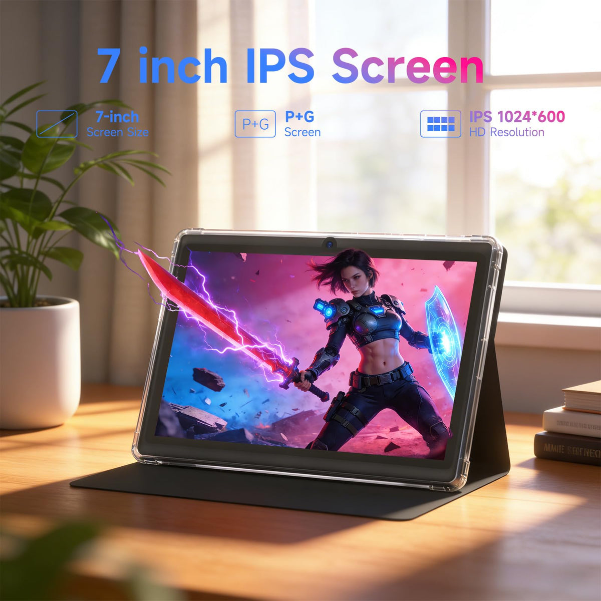 7 inch Android 14 Tablet with Protective Case B222