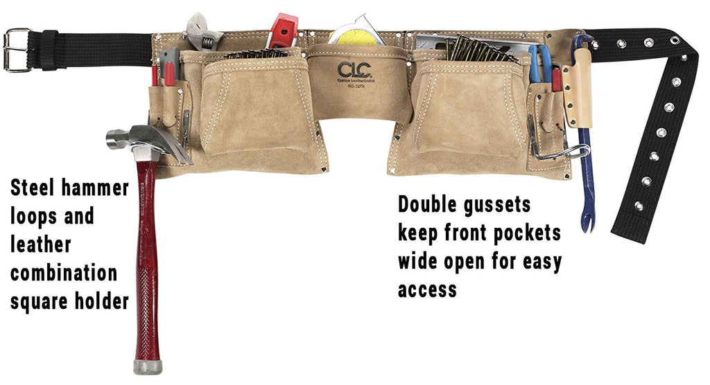 Heavy Duty Suede Work Apron, 12 Pocket Y270