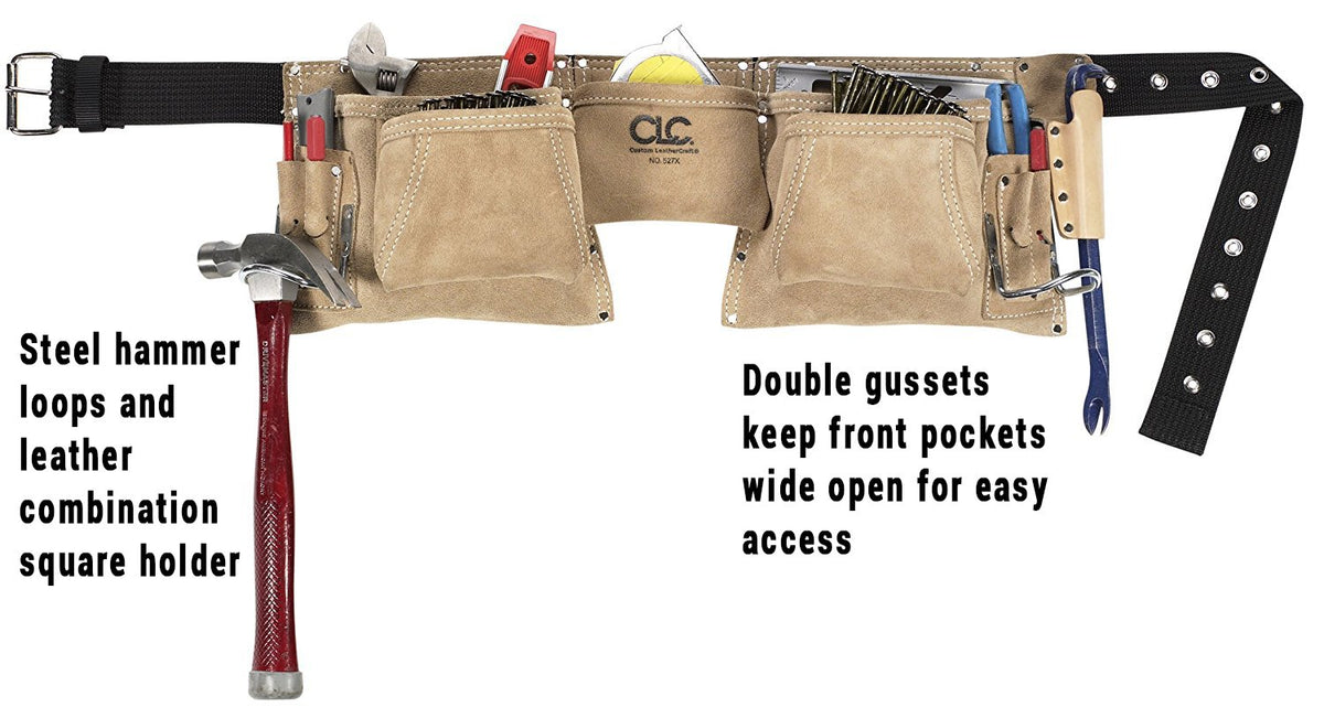 Heavy Duty Suede Work Apron, 12 Pocket Y270