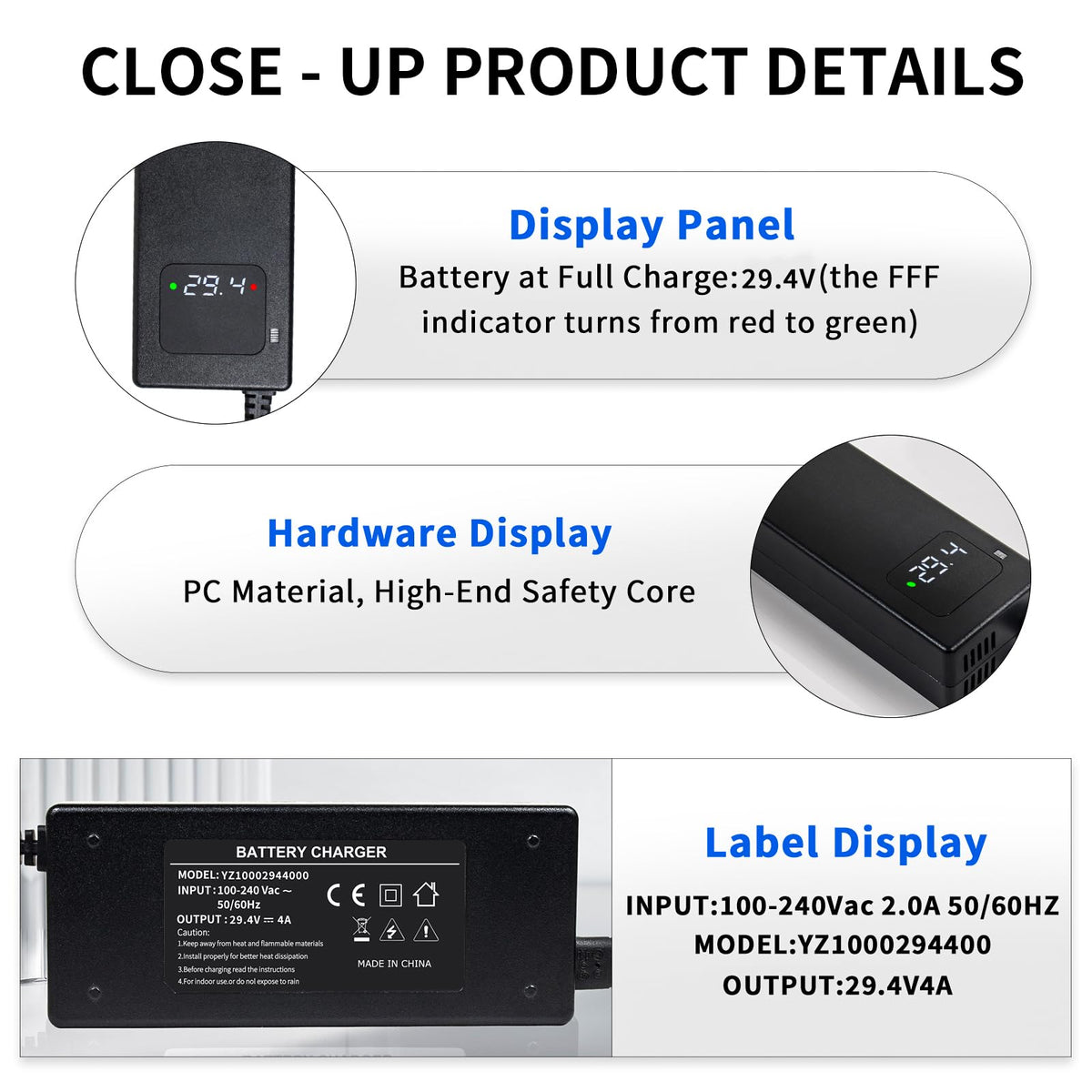 29.4V 4A Lithium Battery Charger R94826