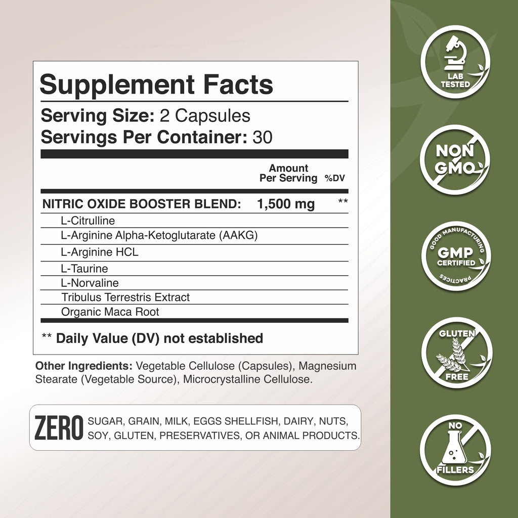 L Arginine Capsules with Amino Acid and Maca Root F4947