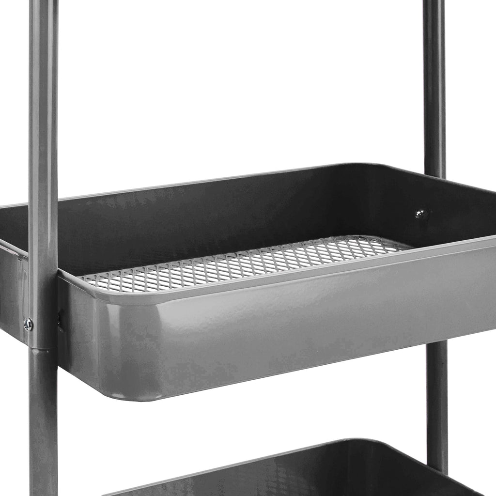 3-Tier Rolling Kitchen Cart with Lockable Wheels O1448