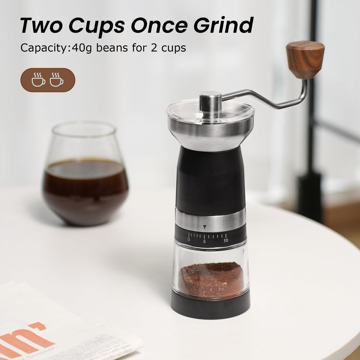 Manual Coffee Grinder Stainless Steel Conical Burr V215612