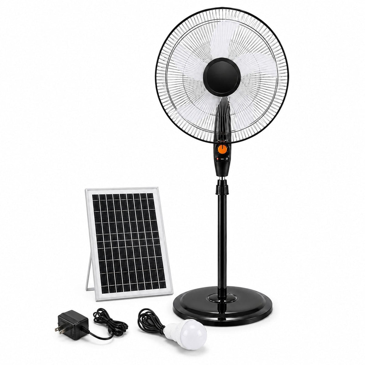 Rechargeable Pedestal Fan with Solar Panel D446
