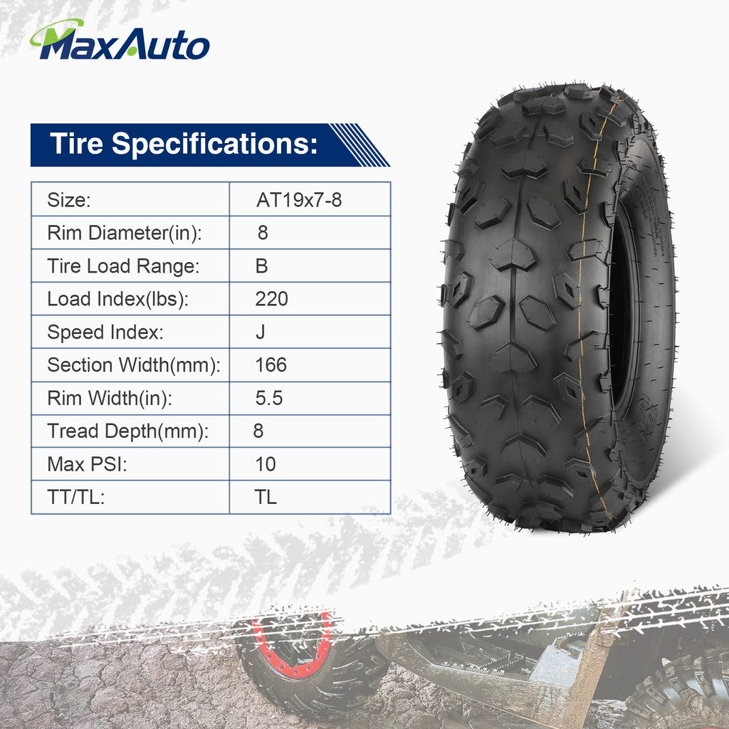 19x7-8 ATV UTV Off-Road Tires Set of 2 W289199