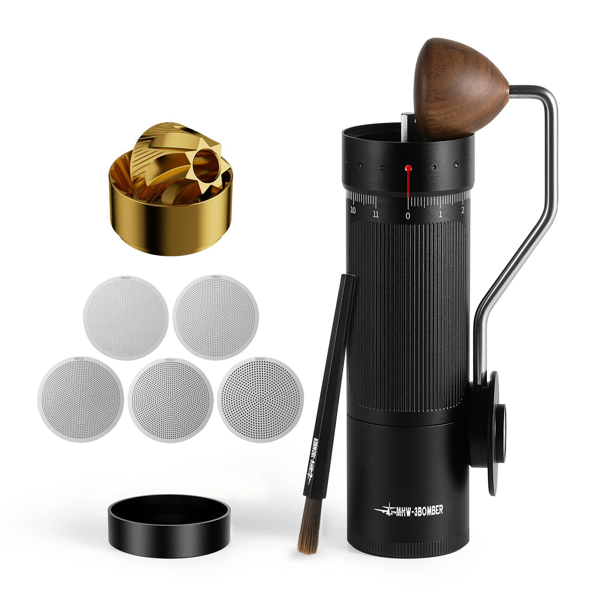 Manual Coffee Grinder with Titanium Coated Conical Burr S94364