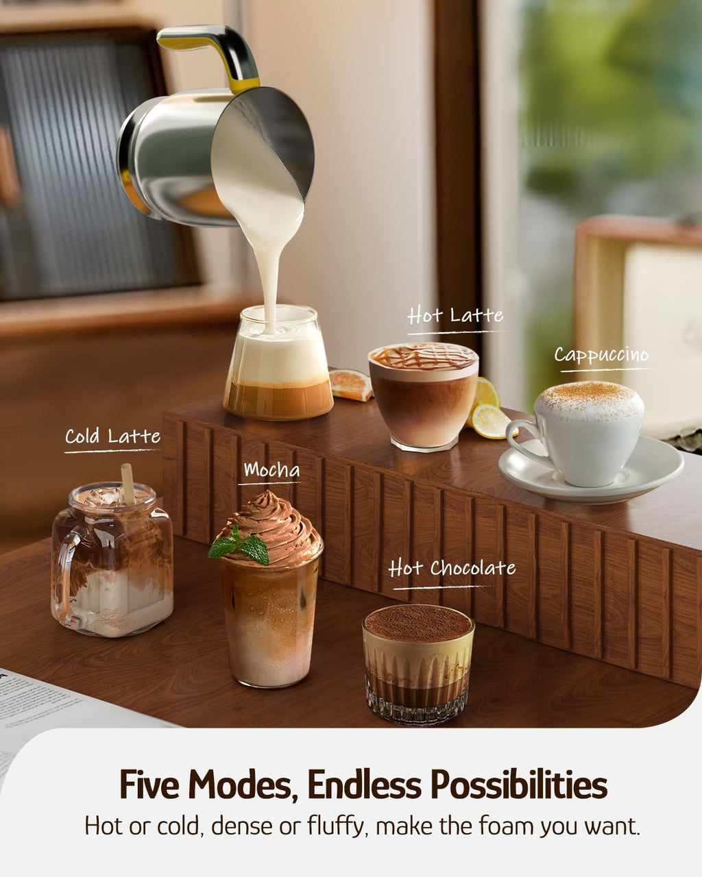 Electric Milk Frother & Steamer D68941