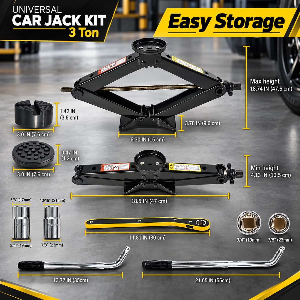 3 Ton Scissor Jack L417